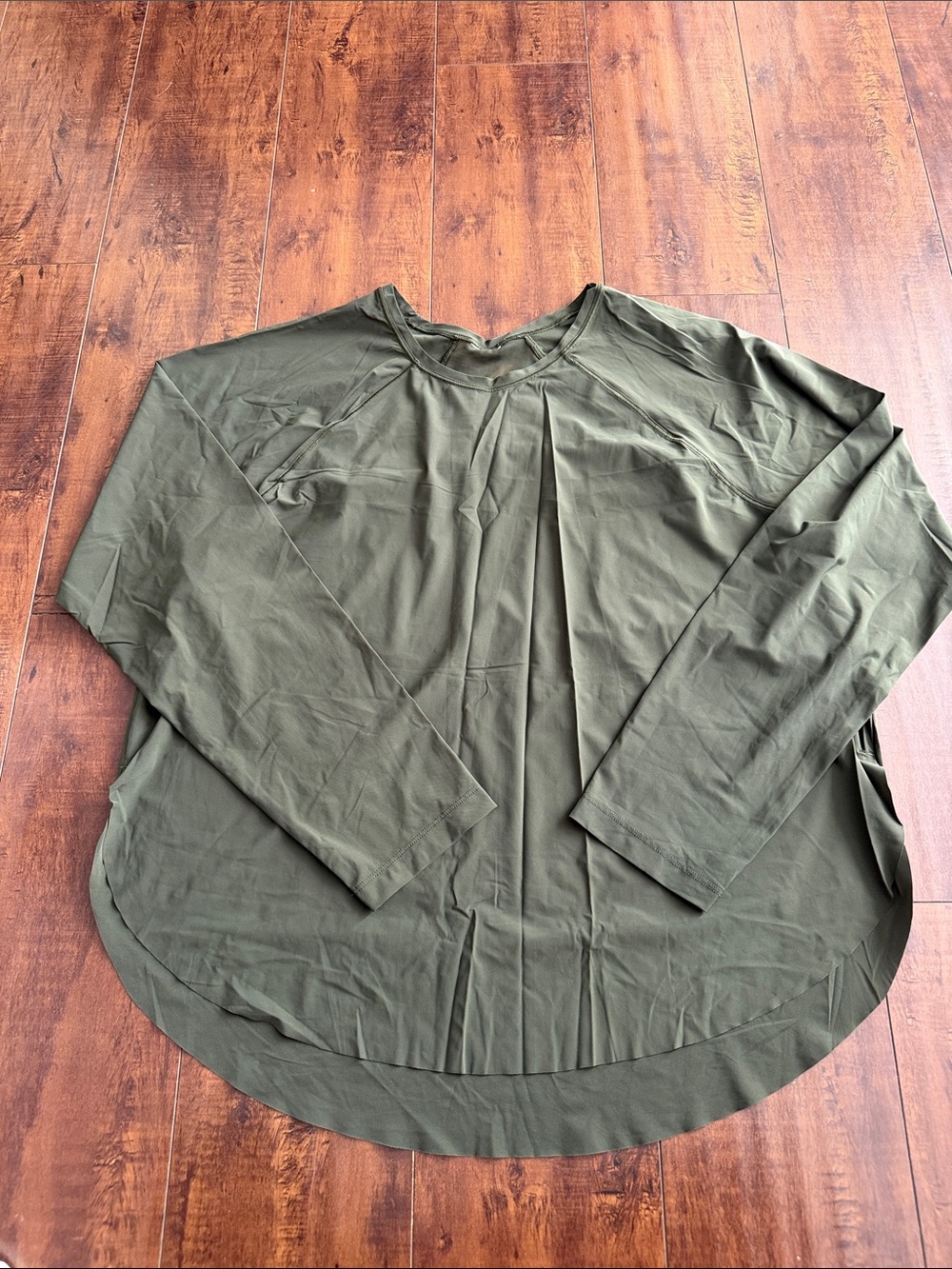 Athleta Olive Green Long-Sleeve Tee